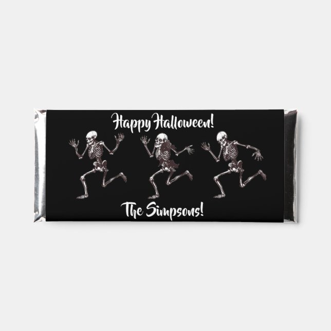 Dancing Bones Hershey Bar Favors (Front)