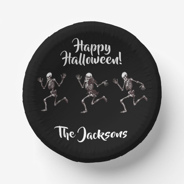 Dancing Bones Paper Bowls (Front)