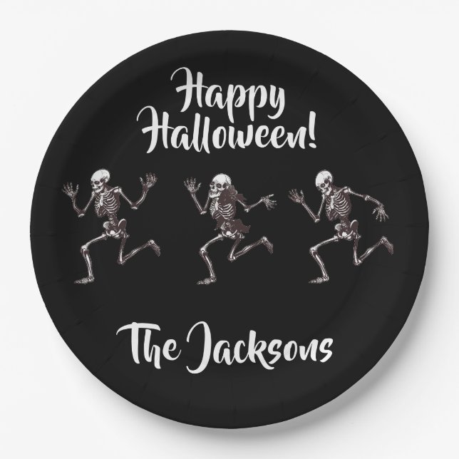 Dancing Bones Paper Plates (Front)