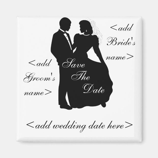 Dancing Bride and Groom Magnet (Front)