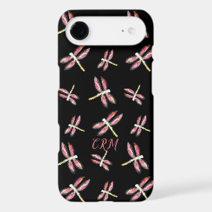 Dancing Bugs Pink Dragonfly Initialled iPhone 17 Air Case
