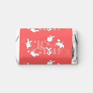 Dancing Bunnies "It's a Girl!" Pink Hershey's Miniatures