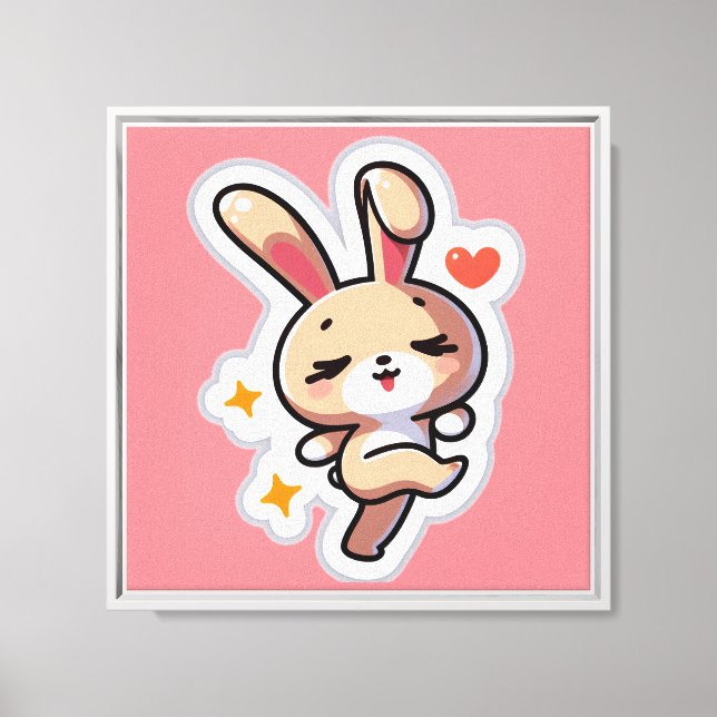 Dancing Bunny Canvas Print (Front)