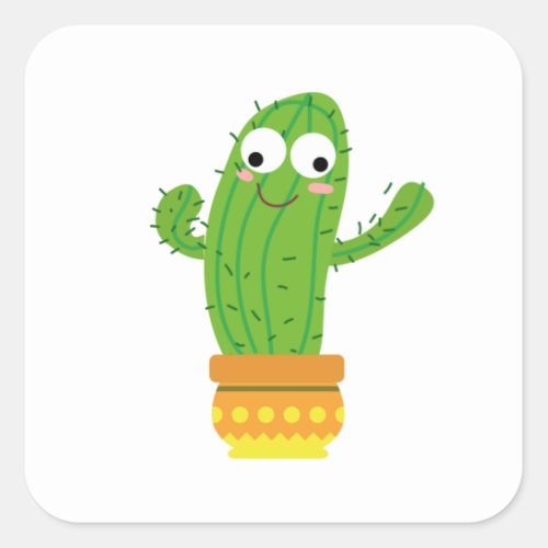 Dancing Cactus Sticker