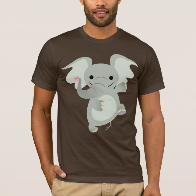 Dancing Cartoon Elephant T-Shirt (Front)