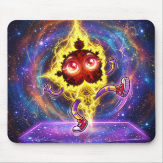 Dancing Cartoon Mandelbrot In Space Mouse Pad