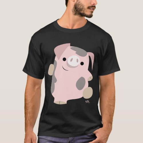 Dancing Cartoon Pig T_Shirt