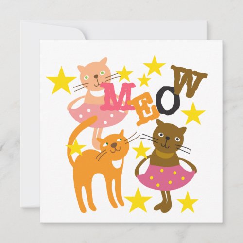 Dancing Cats Custom Invites