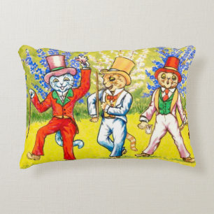 Dancing Cats Accent Pillow