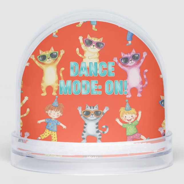  Dancing Cats and Kids, by Natasha Us   Snow Globe (Front)
