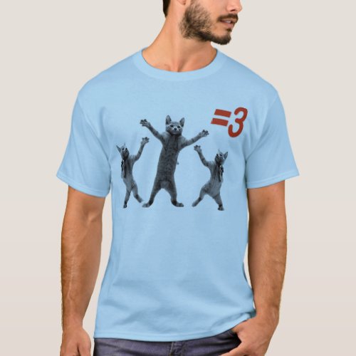 dancing cats equals three nc T_Shirt