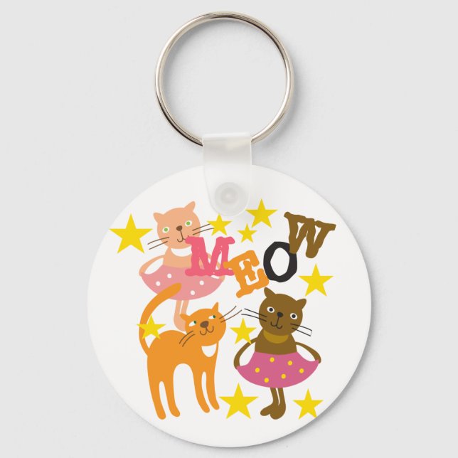 Dancing Cats Keychain (Front)