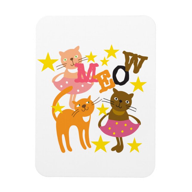 Dancing Cats Magnet (Vertical)