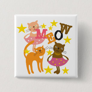 Dancing Cats Pinback Button