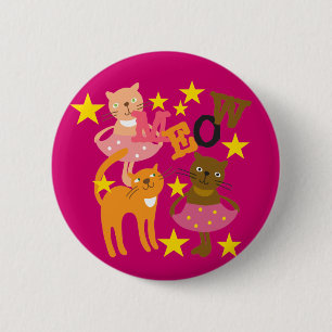 Dancing Cats Pinback Button