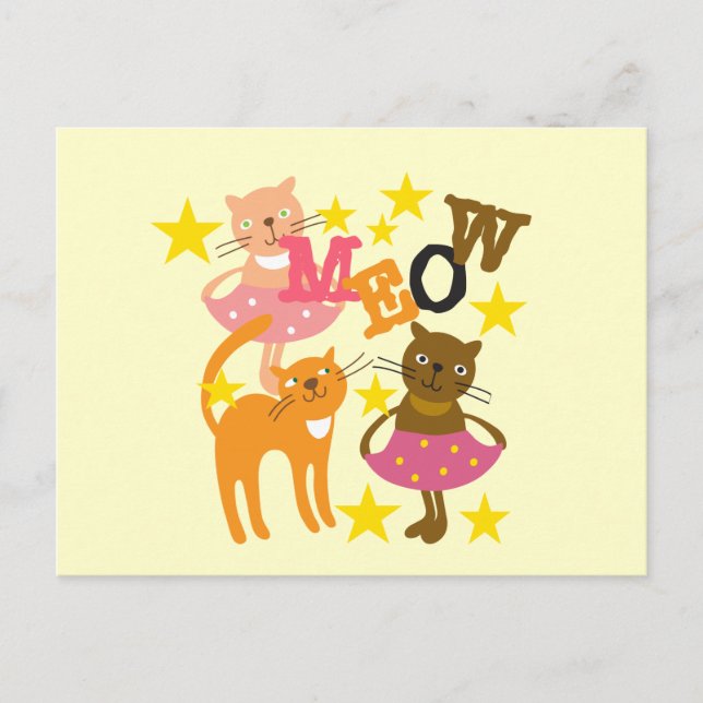 Dancing Cats Postcard (Front)