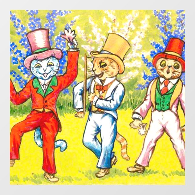 Dancing Cats Window Cling (Sheet)