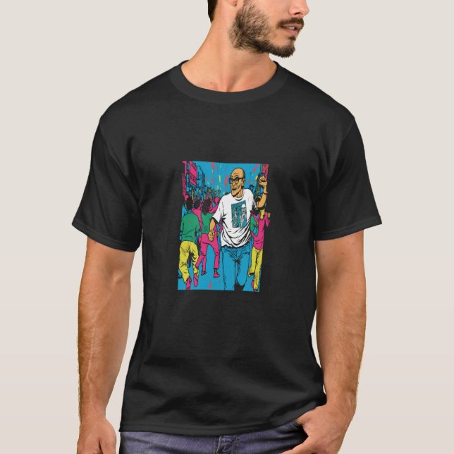 Dancing Champion Dad Retro Pop Dancer Dad  1 T-Shirt (Front)