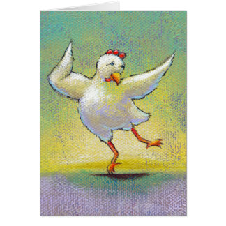 Dancing chicken - awesome modern dance art cards