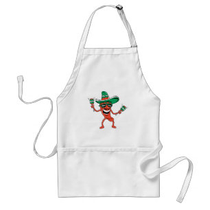 Dancing Chili Pepper Adult Apron