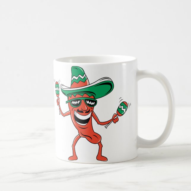 Dancing Chili Pepper Coffee Mug (Right)