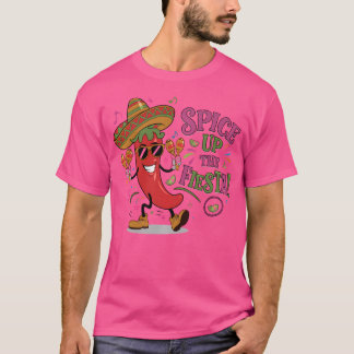 Dancing Chili Pepper Sombrero Maracas Cinco De May T-Shirt