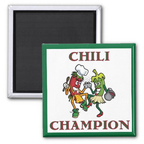 Dancing Chili Peppers  Chili Champion Magnet