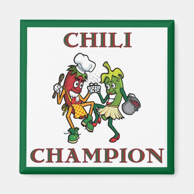 Dancing Chili Peppers  Chili Champion Magnet (Front)