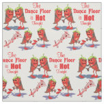 Dancing Chili Peppers Dance Floor Hot Tonight Fabric