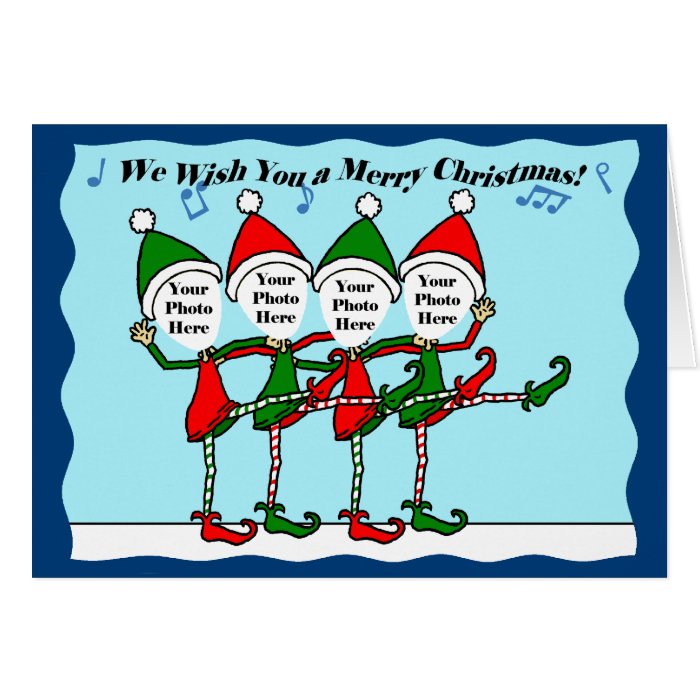 Dancing Christmas Elves Card