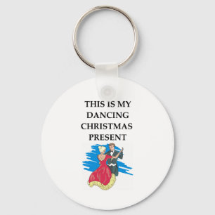 dancing christmas present keychain