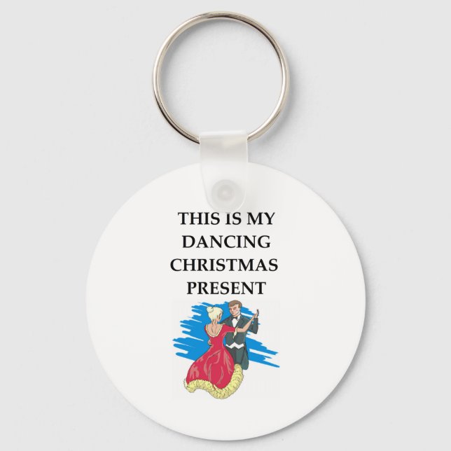dancing christmas present keychain (Front)
