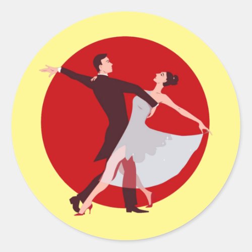 Dancing Classic Round Sticker