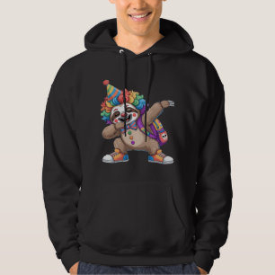 Dancing Clown Dabbing Spooky Halloween sloth Overs Hoodie