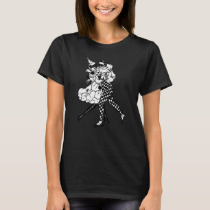 Dancing Clown Mime Costume Party Distressed T-Shirt