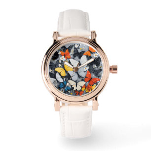Dancing Colorful Butterfly Acrylic Art, Watch