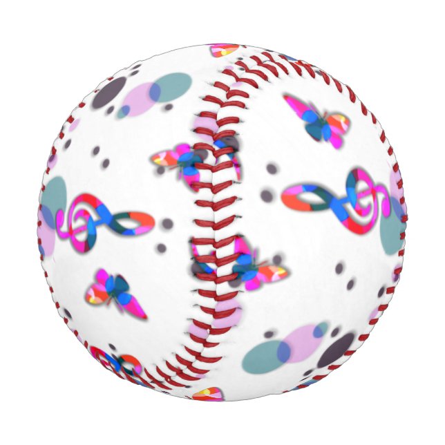 Dancing Colorful Music Baseball (Angled)