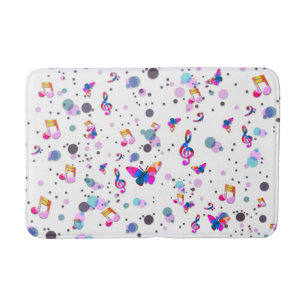 Dancing Colorful Music Bath Mat