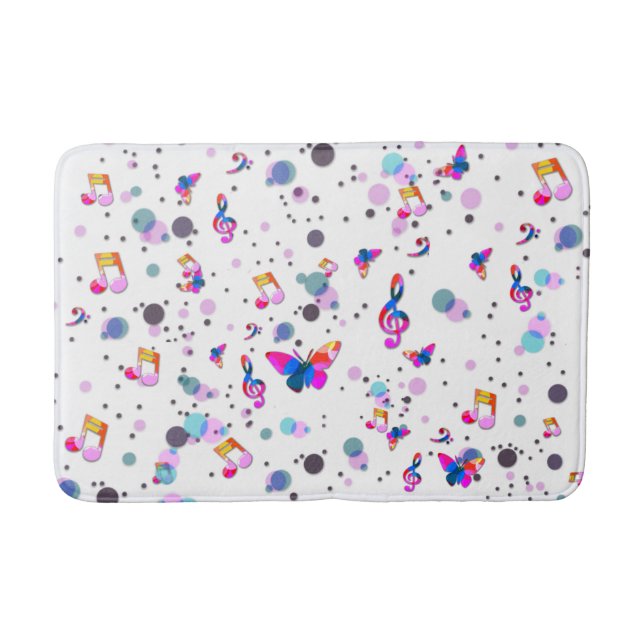 Dancing Colorful Music Bath Mat (Front)