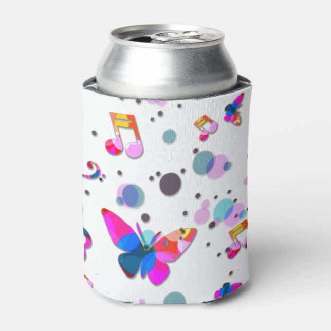 Dancing Colorful Music Can Cooler (Can Front)