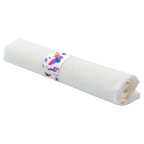 Dancing Colorful Music Napkin Bands