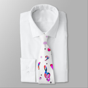 Dancing Colorful Music Neck Tie