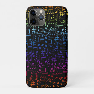 Dancing Colorful Music Notes Musician Music Lovers iPhone 11 Pro Case