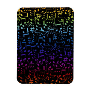 Dancing Colorful Music Notes Musician Music Lovers Magnet