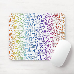 Dancing Colorful Music Notes Musician Music Lovers Mouse Pad