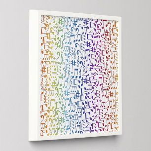 Dancing Colorful Music Notes Musician Music Lovers Peel And Stick Photo Tile