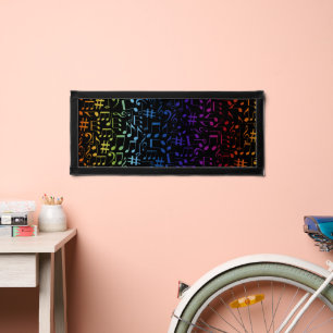 Dancing Colorful Music Notes Musician Music Lovers Pennant