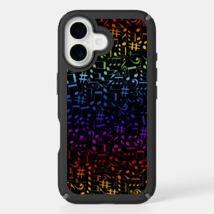 Dancing Colorful Music Notes Musician Music Lovers iPhone 16 Case