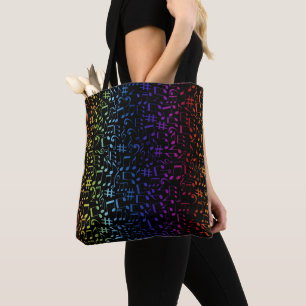 Dancing Colorful Music Notes Musician Music Lovers Tote Bag