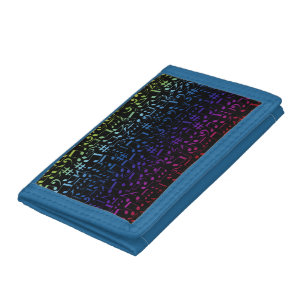 Dancing Colorful Music Notes Musician Music Lovers Trifold Wallet
